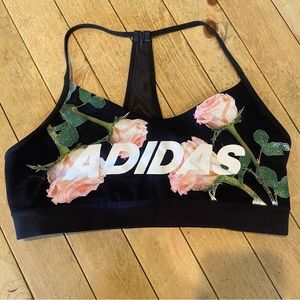 adidas floral sports bra